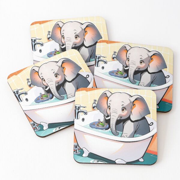 Item preview, Elephant in bathtub designed and sold by tatty58.