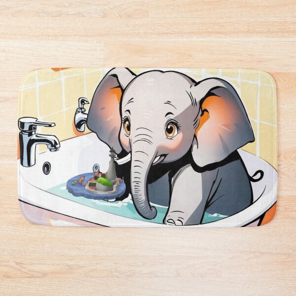 Item preview, Elephant in bathtub designed and sold by tatty58.