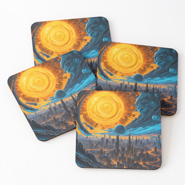 Item preview, Steampunk City and Giant Sun, Ai Generated Art  designed and sold by ACC .