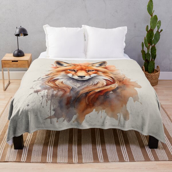 Item preview, Charming Fox Face / Watercolor Art designed and sold by PolygonPinnacle.