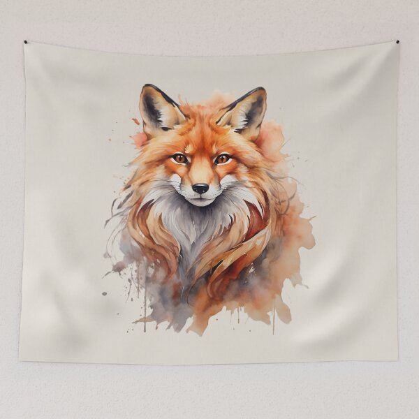 Item preview, Charming Fox Face / Watercolor Art designed and sold by PolygonPinnacle.