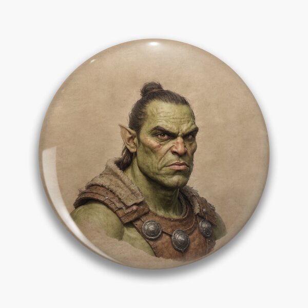 Item preview, Orkish warrior. Fantasy vintage illustration on parchment. designed and sold by twisted-dot.
