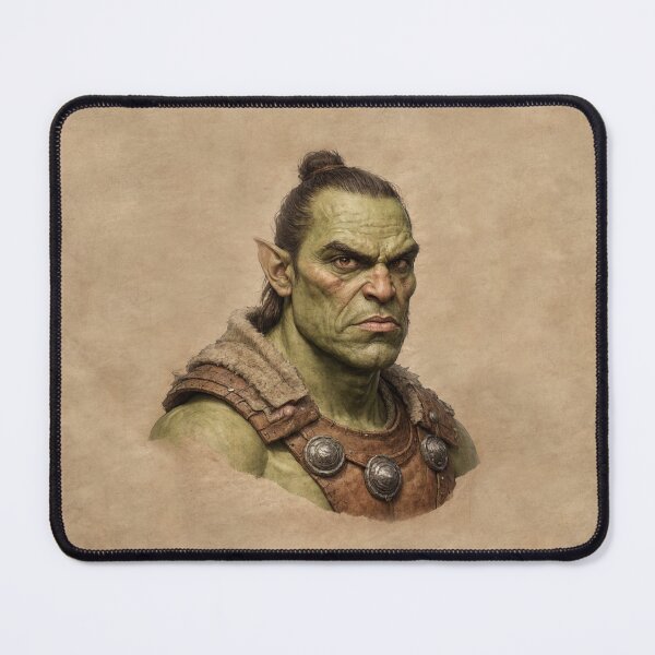 Item preview, Orkish warrior. Fantasy vintage illustration on parchment. designed and sold by twisted-dot.