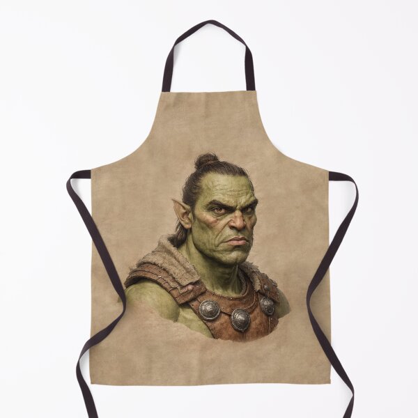 Item preview, Orkish warrior. Fantasy vintage illustration on parchment. designed and sold by twisted-dot.