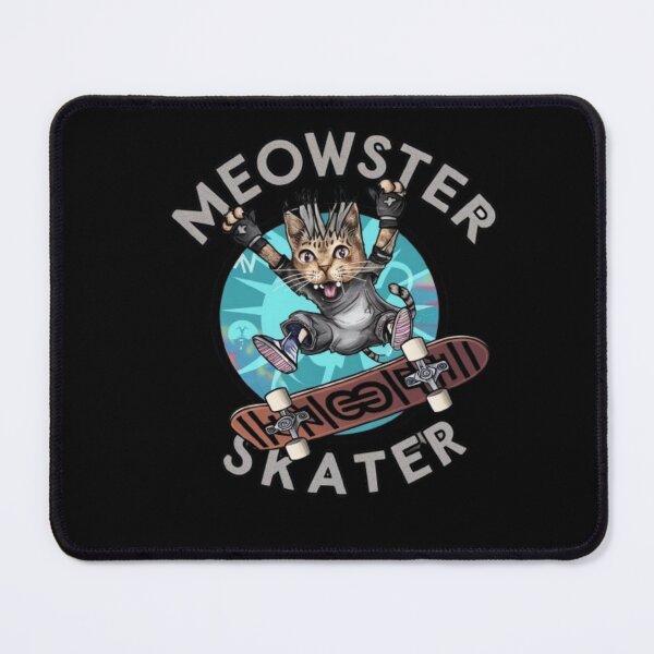 Item preview, "MEOW MINI SKATEBOARD". FUNNY MEOW SKATEBOARD designed and sold by Obinne.
