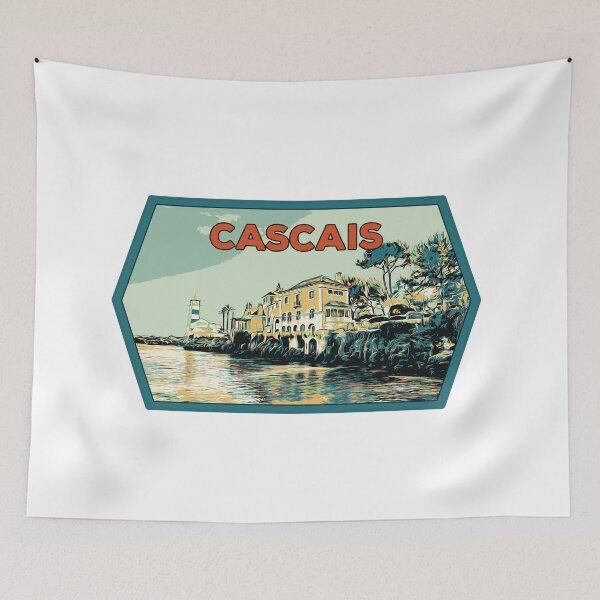 Item preview, Cascais Lighthouse and Casa de Santa Maria Illustration designed and sold by Lemomo-artworks.