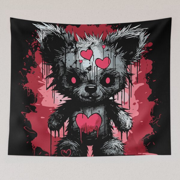 Item preview, Cute scary teddy bear designed and sold by drizzd.