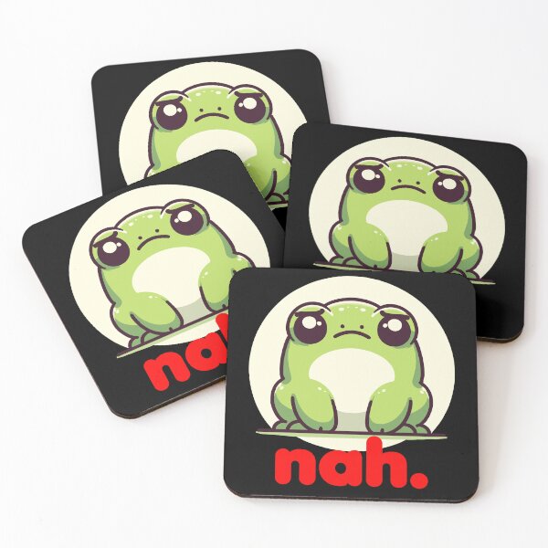 Item preview, Funny Grumpy Frog Toad Cute Irritated Toad Nah No designed and sold by wrestletoys.
