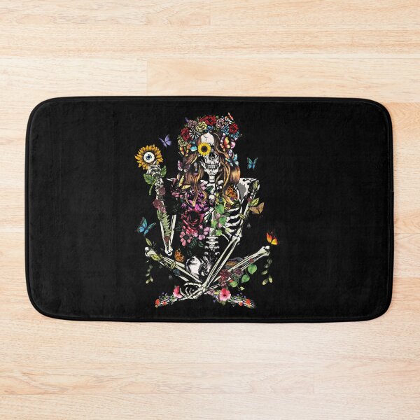 Item preview, Skeleton Hippie Psychedelic Sunflower Nature Floral designed and sold by rutaiulae71.