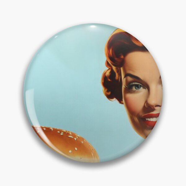Item preview, 1950s style burger food poster pinup sign vintage classic design designed and sold by Vintage Designs +.