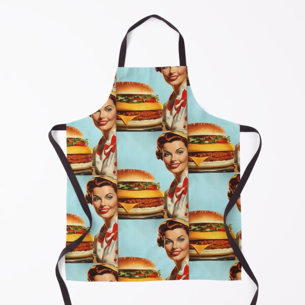 Item preview, 1950s style burger food poster pinup sign vintage classic design designed and sold by Vintage Designs +.
