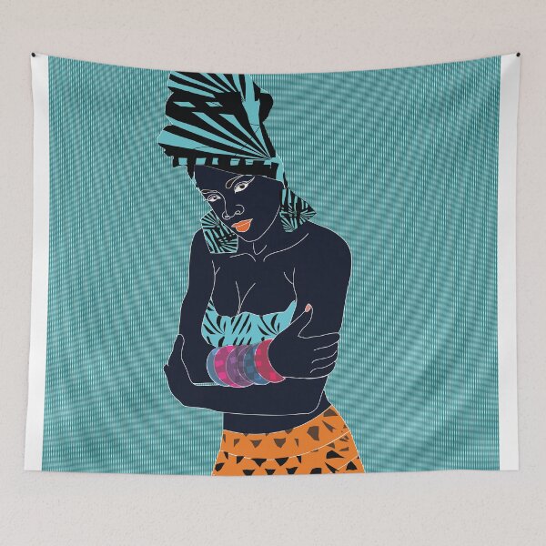 Item preview, african lady painting | african lady illustration designed and sold by KARTICK DUTTA.