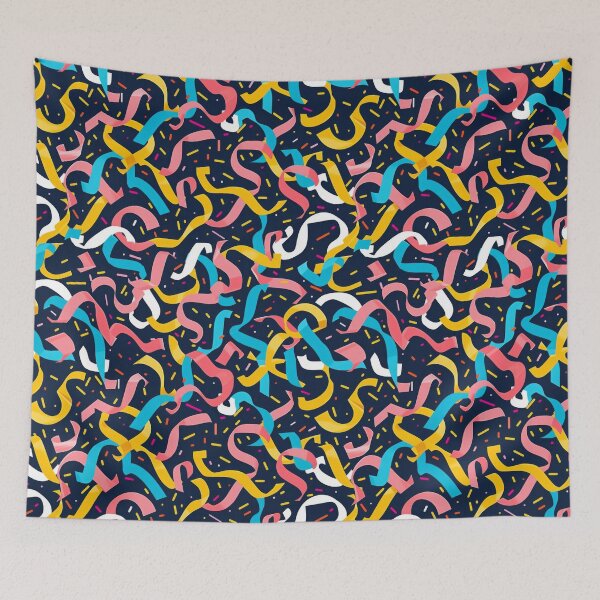 Item preview, Colorful Party Streamers and Confetti Pattern designed and sold by ImagineCorner.