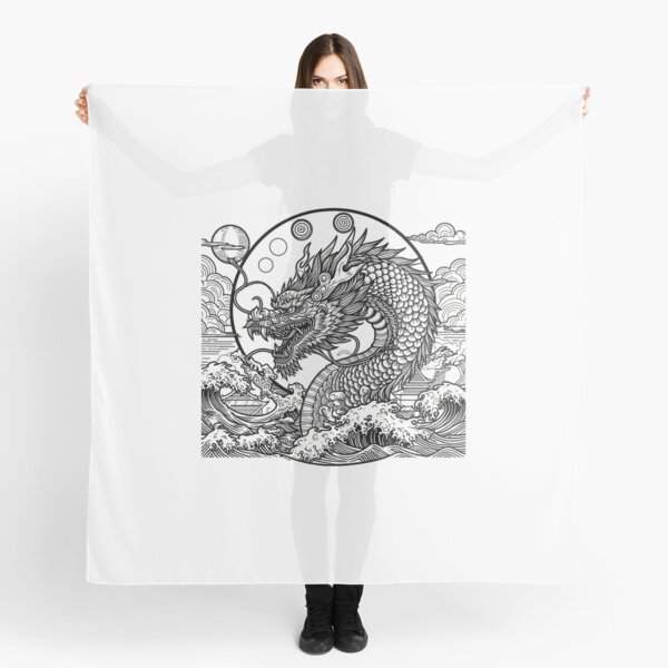 Aperçu de l'œuvre dragon linéaire créée et vendue par AinyRena.
