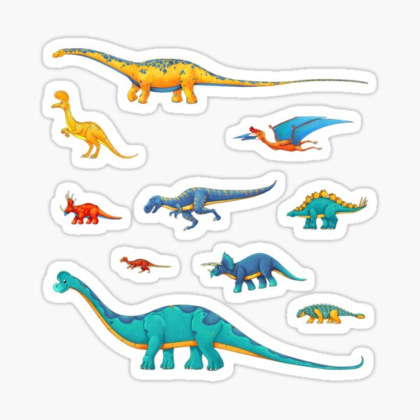 Dinosaur Sticker Collection - To Scale! Sticker
