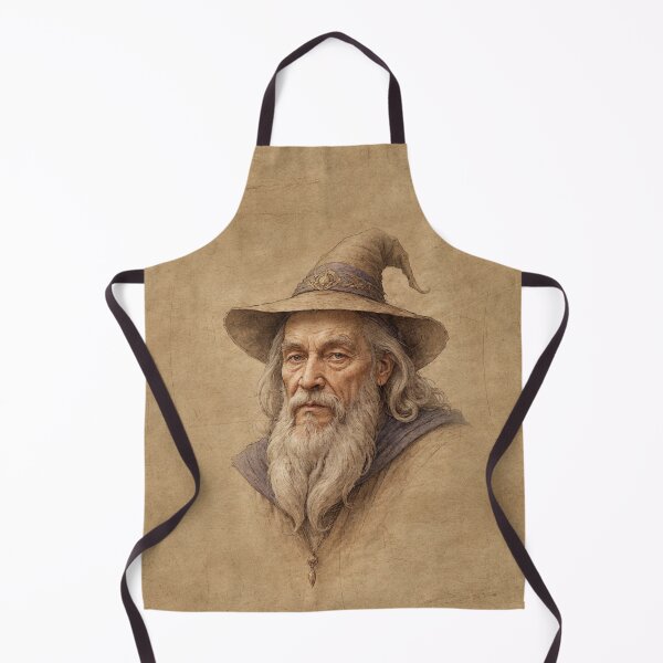 Item preview, Portrait of the wise wizard. Fantasy vintage illustration on parchment. designed and sold by twisted-dot.