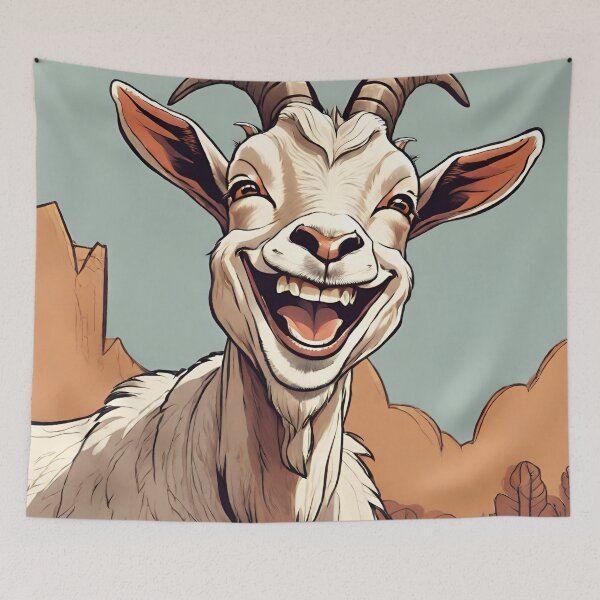 Item preview, Smiling goat designed and sold by Vilemo.