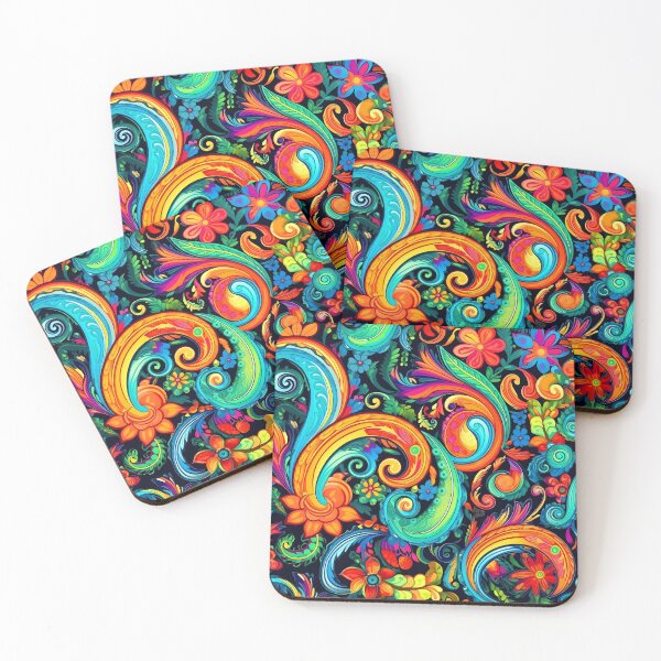 Item preview, Colorful paisley pattern print designed and sold by dcrc.