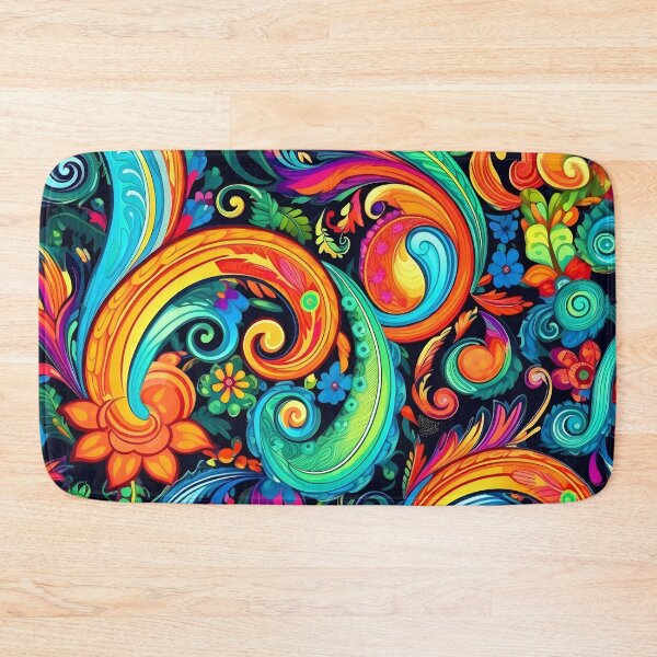 Item preview, Colorful paisley pattern print designed and sold by dcrc.
