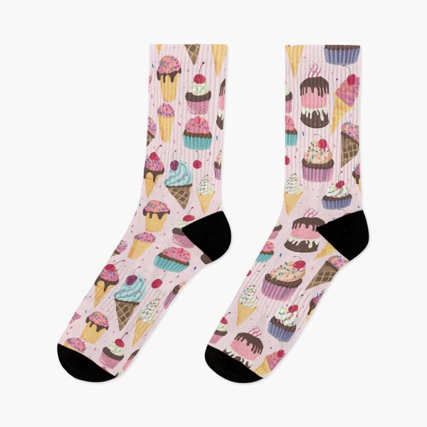 Item preview, Sweet Desserts Pattern with Cupcakes and Ice Cream designed and sold by ImagineCorner.