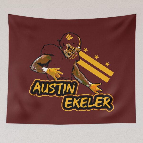 Aperçu de l'œuvre Austin Ekeler Commanders Air Guitare créée et vendue par Digital Spurs.