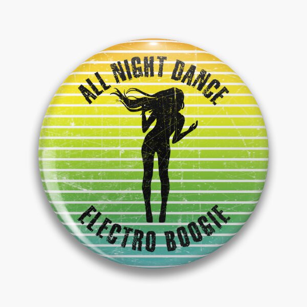 Item preview, Black silhouette of a woman dancing electro boogie against a background of colorful stripes designed and sold by HarridanCreates.