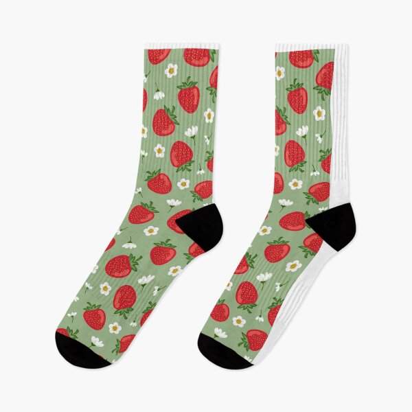 Item preview,  strawberry pattern with  flowers designed and sold by Kseniavasil.