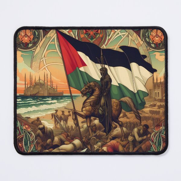 Item preview, Art Nouveau: Palestinian Flag Celebrating Heritage Through Vintage Prints designed and sold by DethLock.