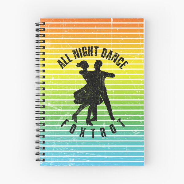 Item preview, Black silhouette of a couple dancing foxtrot against a background of colorful stripes designed and sold by HarridanCreates.