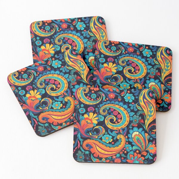 Item preview, Colorful paisley pattern print designed and sold by dcrc.
