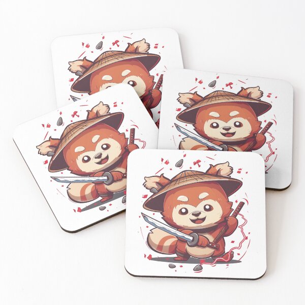 Item preview, Cute Samurai Red Panda with sword  designed and sold by MilkyBerryShop.