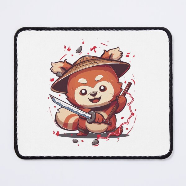 Item preview, Cute Samurai Red Panda with sword  designed and sold by MilkyBerryShop.