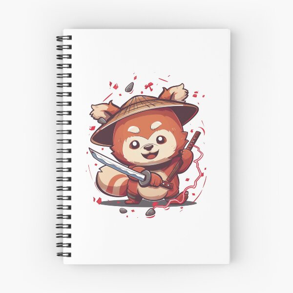 Item preview, Cute Samurai Red Panda with sword  designed and sold by MilkyBerryShop.