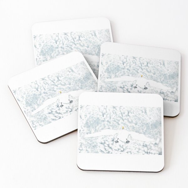 Item preview, Whooper swan flying designed and sold by GiselleSellier.