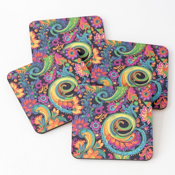 Item preview, colorful paisley pattern print designed and sold by dcrc.