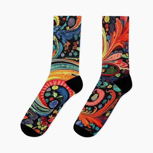 Item preview, colorful paisley pattern print designed and sold by dcrc.