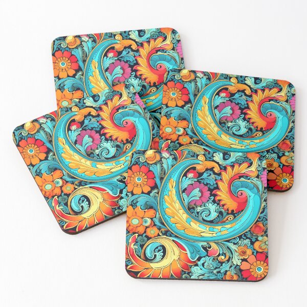 Item preview, colorful paisley pattern print designed and sold by dcrc.