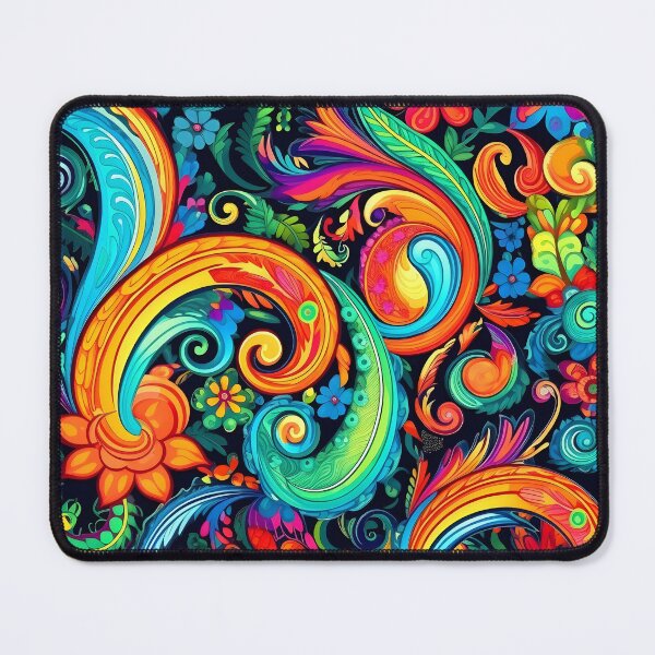 Item preview, Colorful paisley pattern print designed and sold by dcrc.