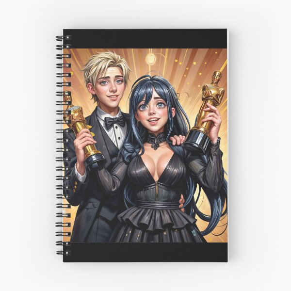 Item preview, Anime painting - Sibling pop star Billie and her brother win golden statue awards designed and sold by Fun Merch.
