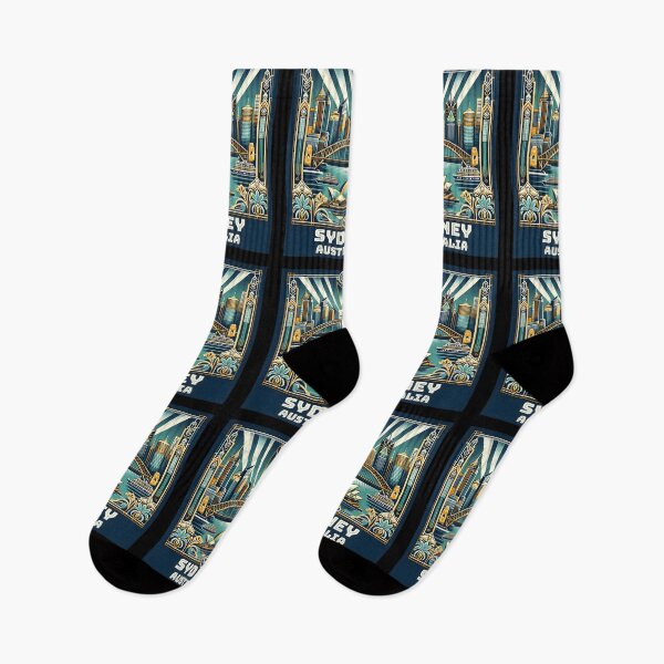 Item preview,  Vintage retro art deco Sydney Australia Landmark Skyline. designed and sold by Unitepeople.