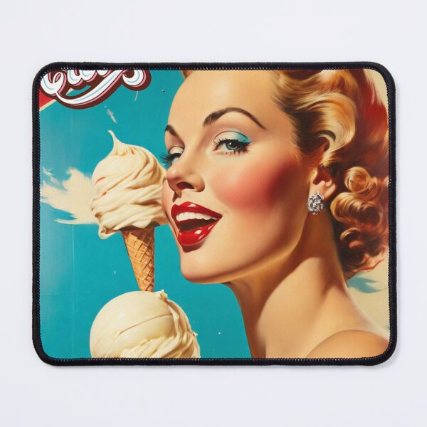 Item preview, 1950s style icream  food poster pinup sign vintage classic design designed and sold by Vintage Designs +.