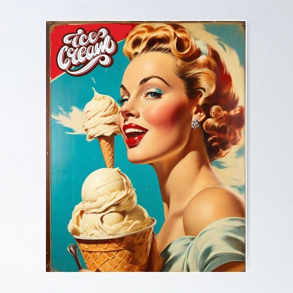 Vintage Ice Cream Posters for Sale | Redbubble