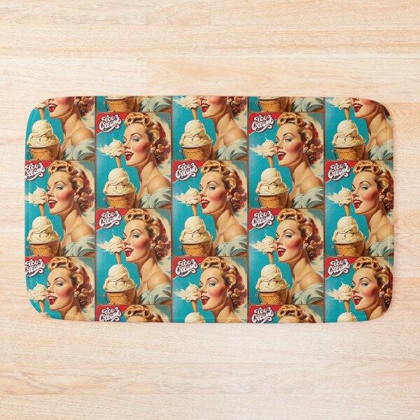 Item preview, 1950s style icream  food poster pinup sign vintage classic design designed and sold by Vintage Designs +.