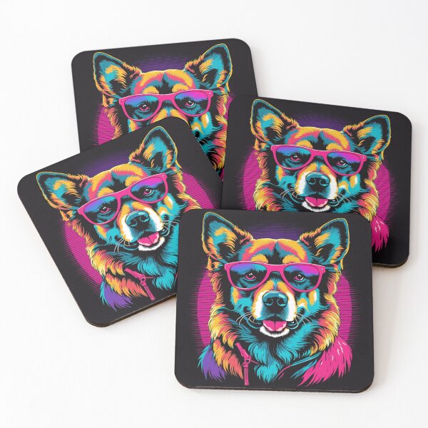 Item preview, When your little dog adopts glasses, each starry night becomes a fashion show under the sky, with lenses reflecting the sparkle of the stars while paws explore the universe designed and sold by Pulsant  Paintings.