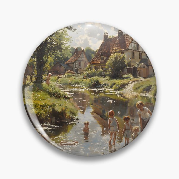 Item preview, Sunlit Splendor: Reflections of Rural Belgium designed and sold by AI-Only Creations.