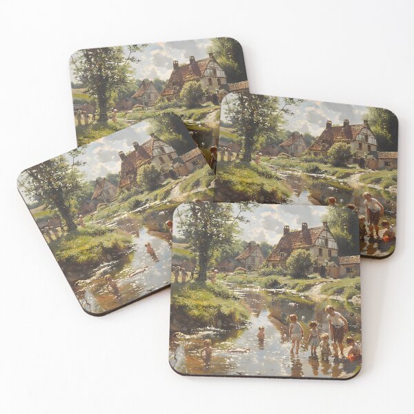 Item preview, Sunlit Splendor: Reflections of Rural Belgium designed and sold by AI-Only Creations.