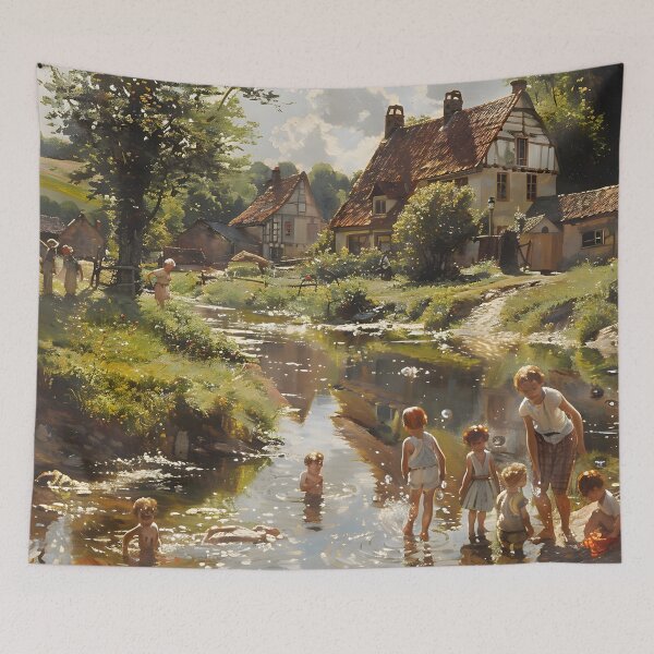 Item preview, Sunlit Splendor: Reflections of Rural Belgium designed and sold by AI-Only Creations.