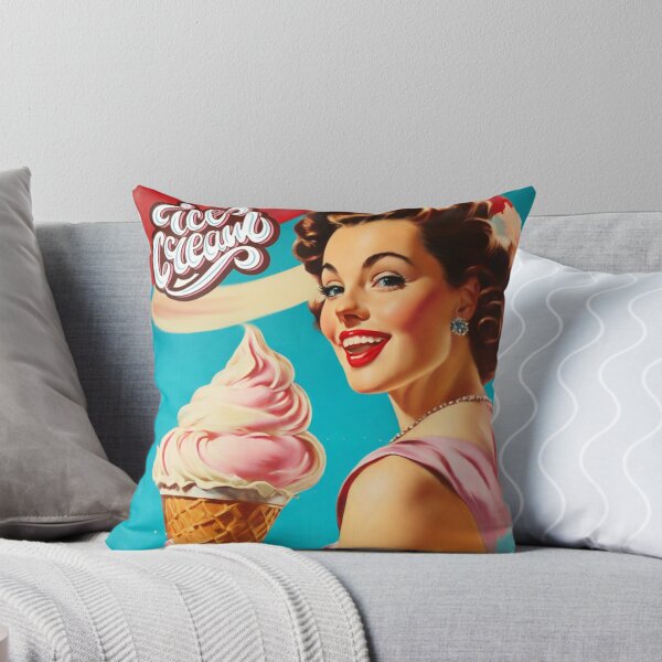 Item preview, 1950s style icream  food poster pinup sign vintage classic design designed and sold by Vintage Designs +.