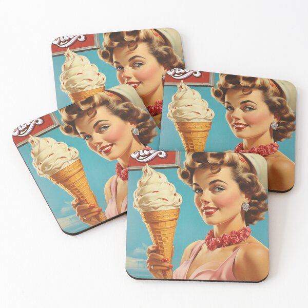 Artikelvorschau, 1950s style icream food poster pinup sign vintage classic design entworfen und verkauft von Vintage Designs +.