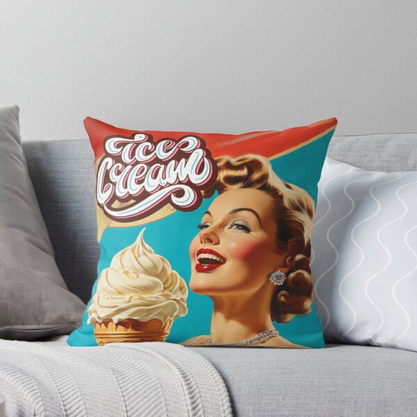 Item preview, 1950s style icream  food poster pinup sign vintage classic design designed and sold by Vintage Designs +.